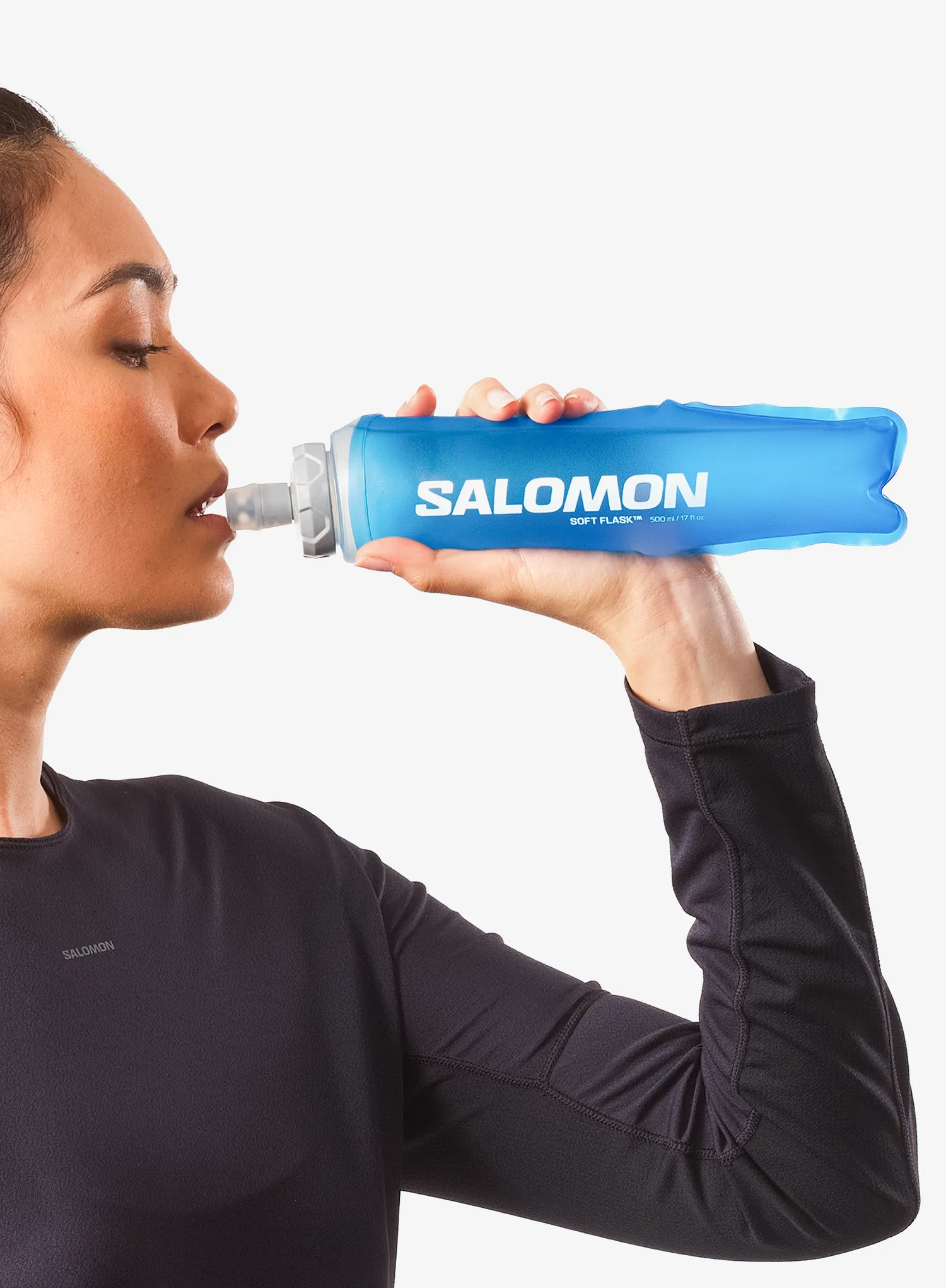 Salomon Soft Flask 500ml 17oz Ult Összecsukható kulacs - clear blue