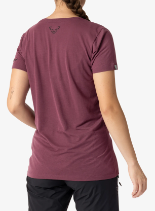 Dynafit Transalper Graphic S/S Tee Női nyomtatott póló - amaranth
