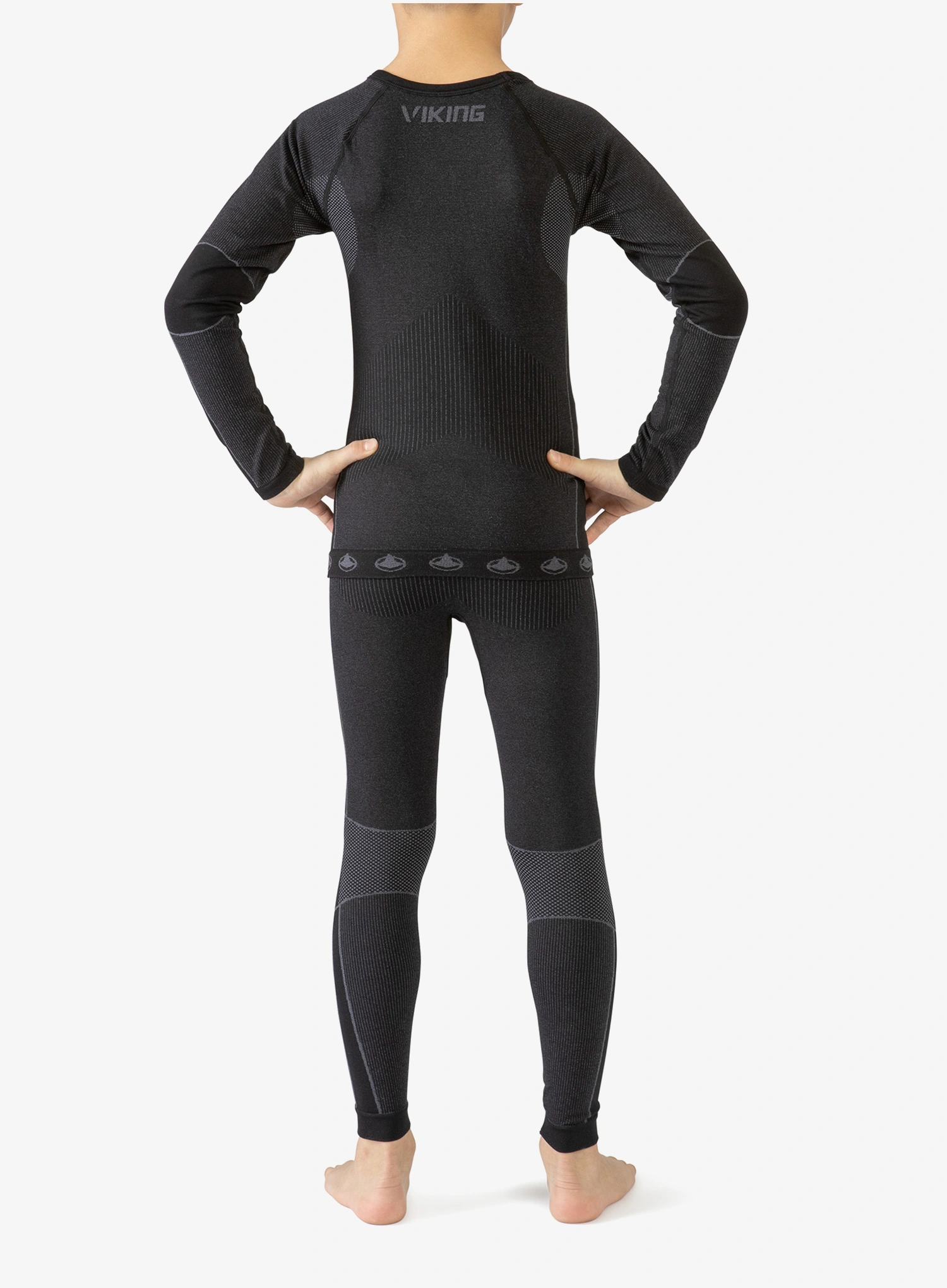 Viking Base Layer Riko Set Gyerek aláöltöző - black