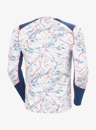 Helly Hansen LIFA Active Crew Termoaktív felső - white slope map aop