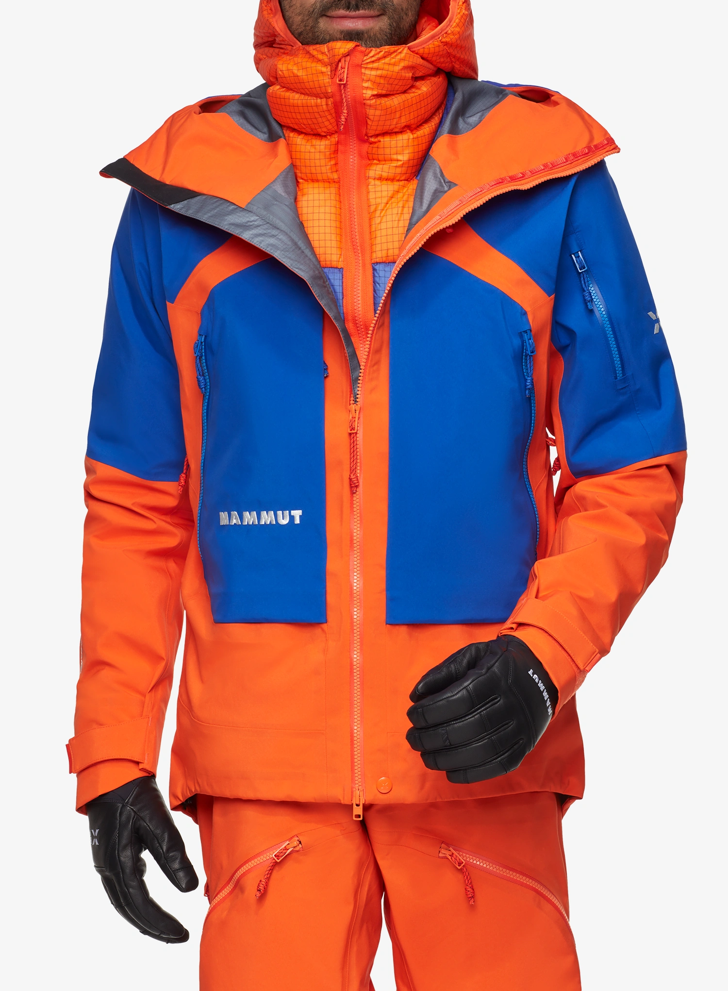 Mammut Eiger Nordwand Light Down IN Hooded Jacket Pehelykabát - eiger orange/eiger blue