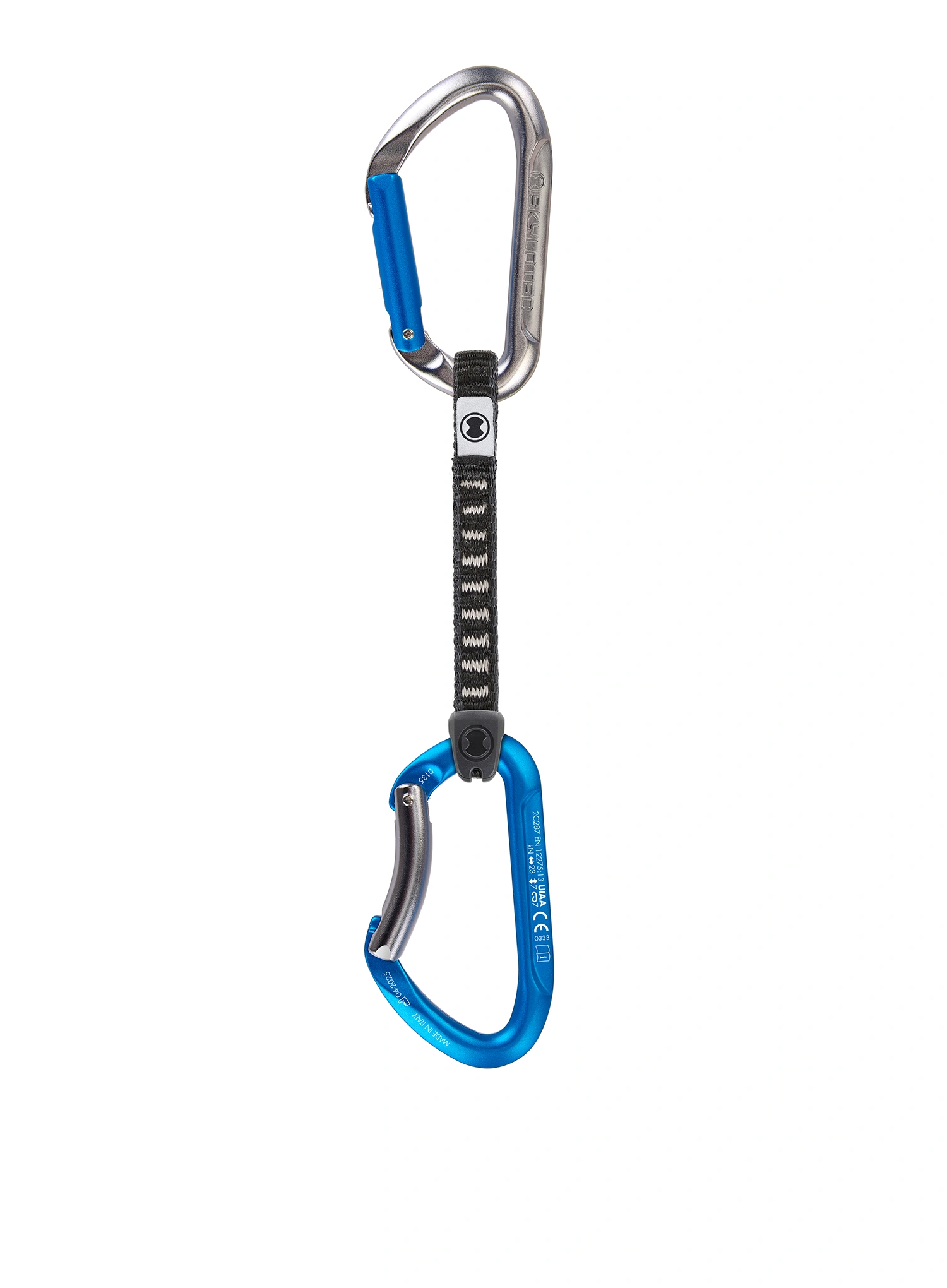 SKYLOTEC Salto UL - 6 Pack 12 cm Expressz sziklamászáshoz - titanium/electricblue