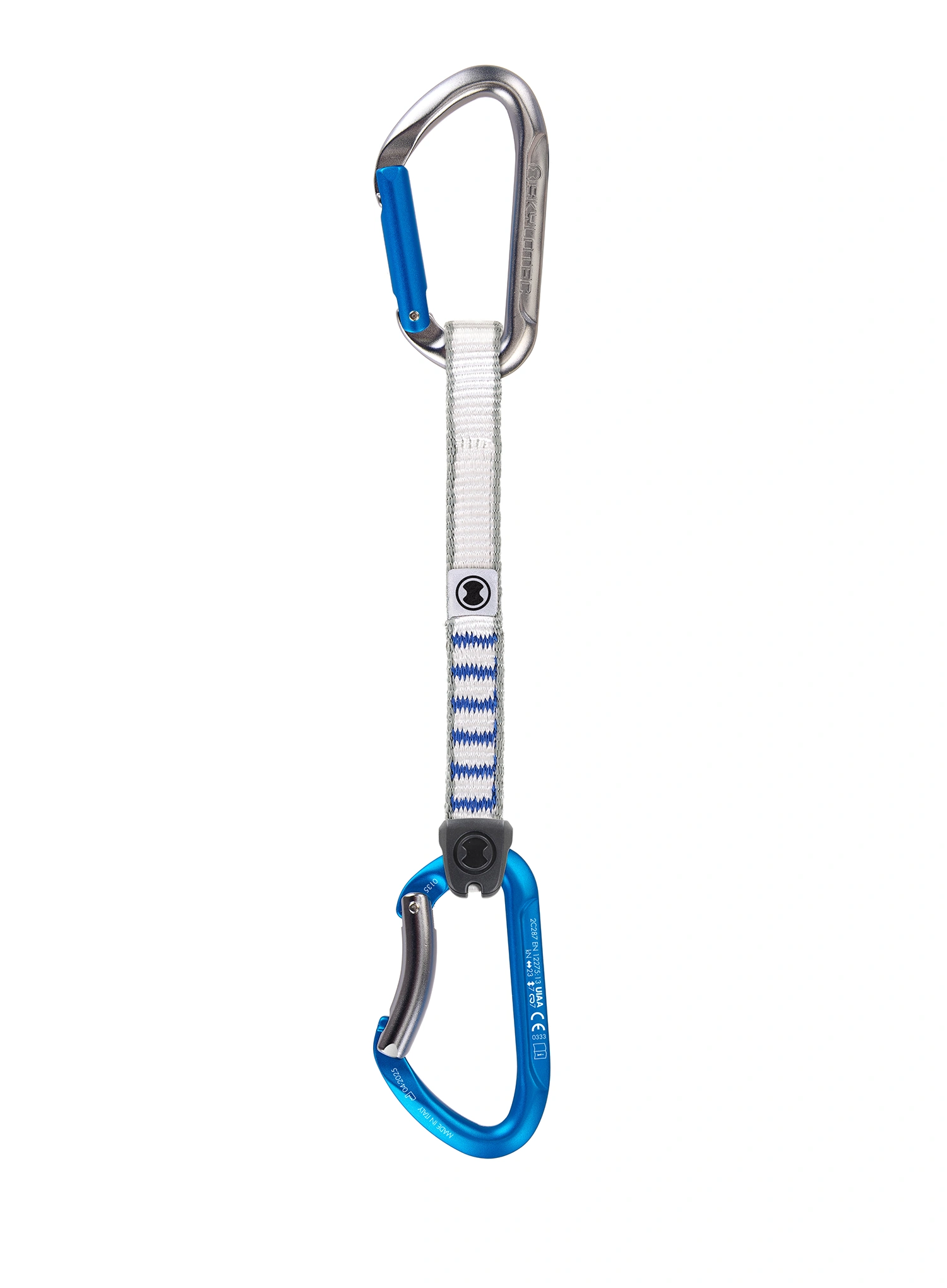 SKYLOTEC Salto NY - 6 Pack 17 cm Expressz sziklamászáshoz - titanium/electricblue