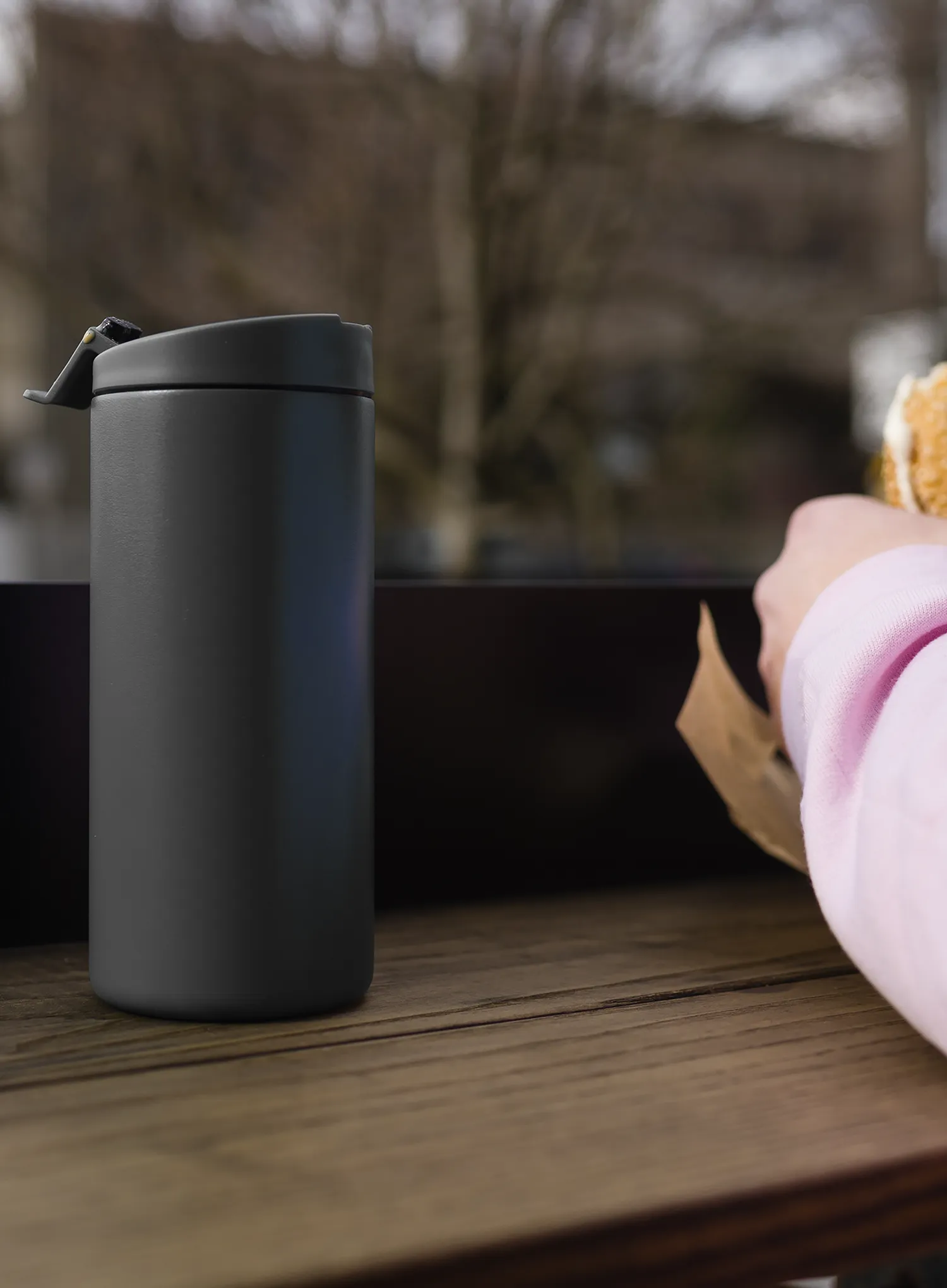 MiiR Flip Traveler 12 oz (355 ml) Hőtartó bögre - basal gray