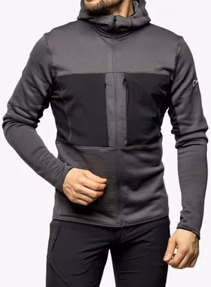 Berghaus MTN Guide MW Hoody Férfi Polárfelső - grey pinstripe/jet black