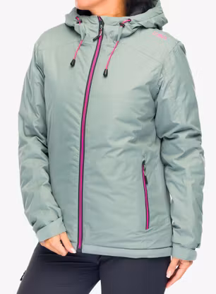 CMP Jacket Fix Hood Teemo Női bélelt kabát - mineral