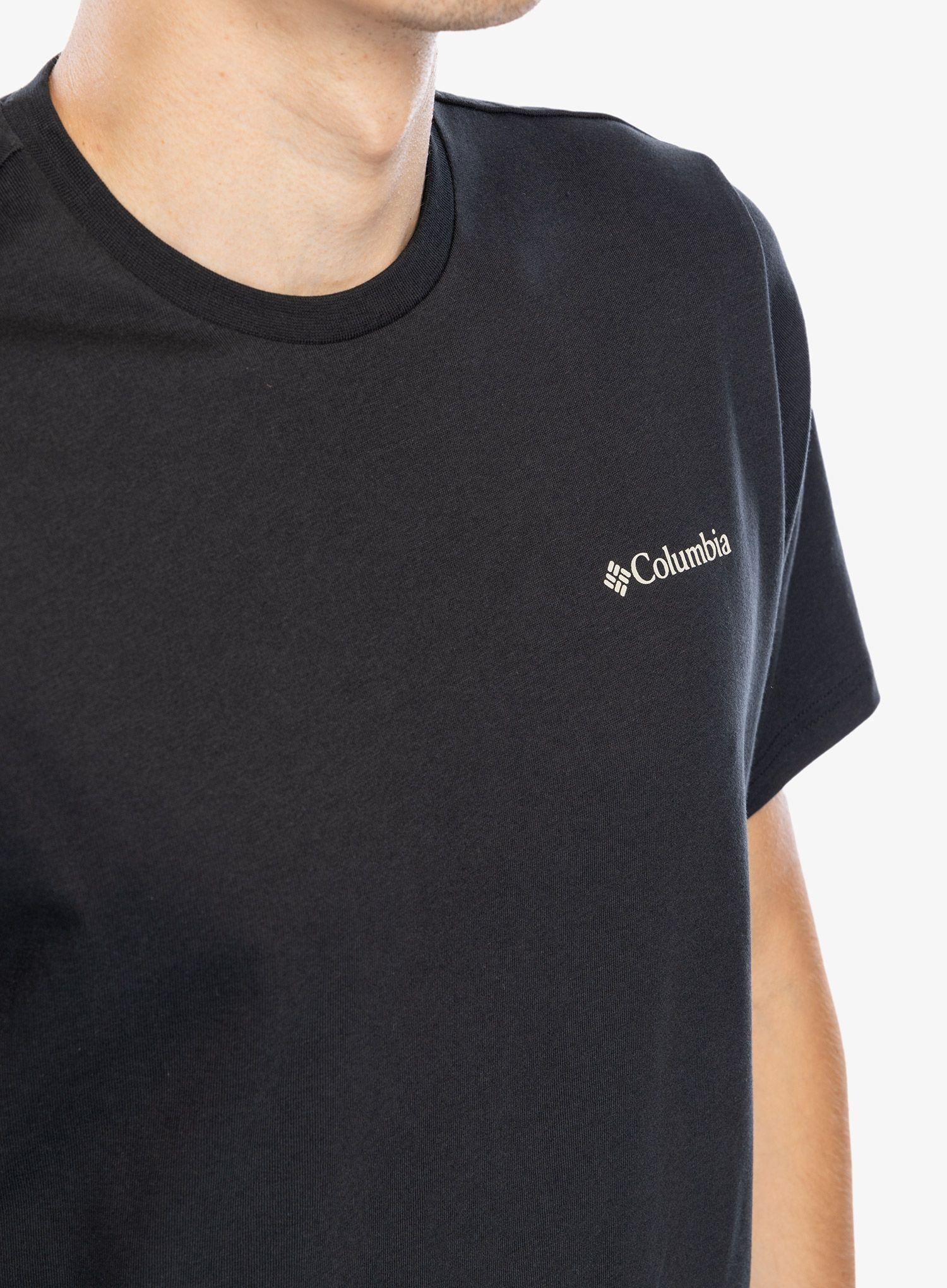 Columbia Explorers Canyon Back S/S Tee Nyomtatott póló - black/torn moonscape
