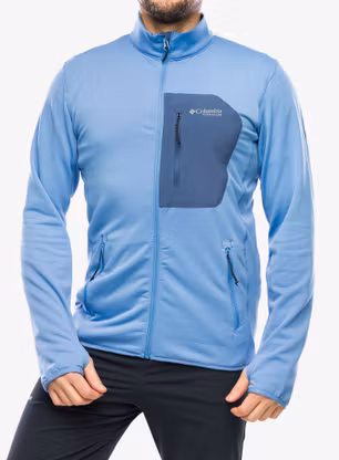 Columbia Triple Canyon Grid Fleece Full Zip Férfi pulóver - skyler/dark mountain