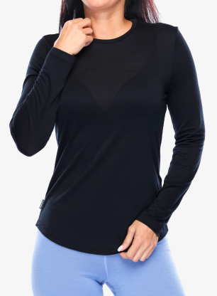 Icebreaker Merino 125 Cool-Lite Sphere III LS Tee Női pulóver - black