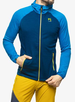 Karpos Ambrizzola Full-Zip Hoodie Cipzáras Férfi Felső - outer space/indigo bunting