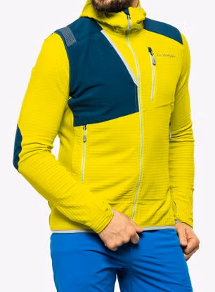 La Sportiva Lucendro Thermal Hoody Kapucnis Felső - lime punch/storm blue