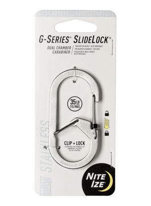 Nite Ize G-Series SlideLock Dual Chamber Carabiner 4 Karabiner - stainless steel
