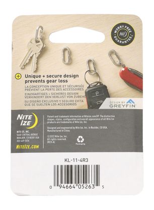 Nite Ize MicroLink Carabiner 4Pack Karabinerek - steel