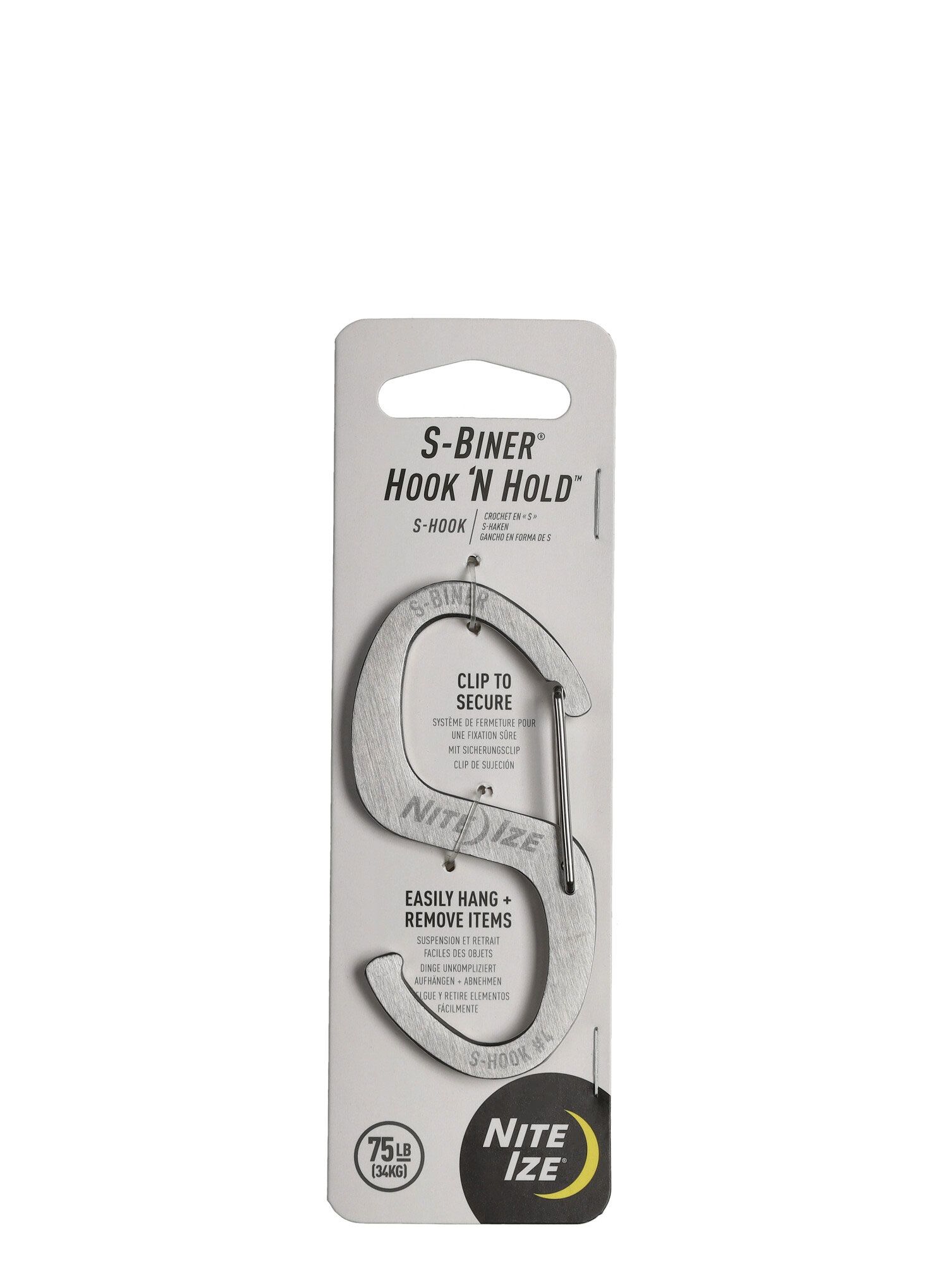 Nite Ize S-Biner Hook 'N Hold Mászókarabiner - steel