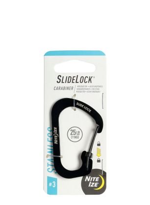 Nite Ize SlideLock Carabiner Stainless Steel 3 Mászókarabiner - black