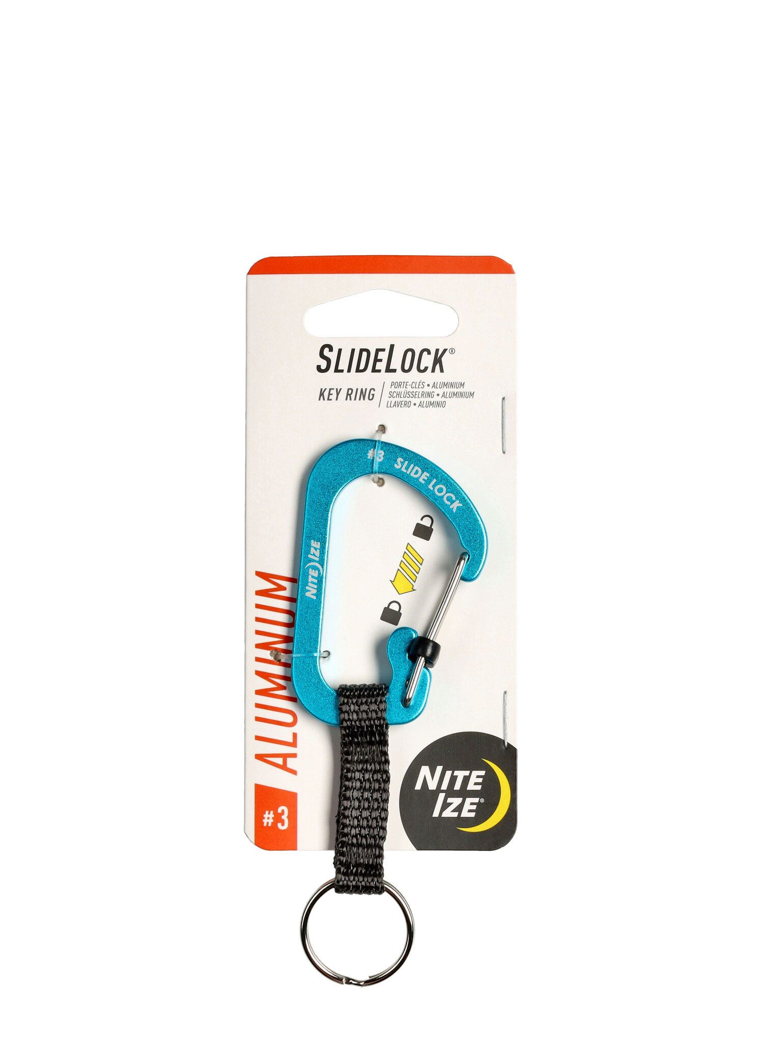 Nite Ize SlideLock Key Ring Aluminum  Kulcstartó - blue