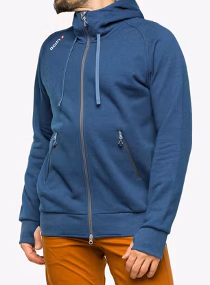 Ocun Hoodie Zipper Kapucnis felső - blue opal/excalibur