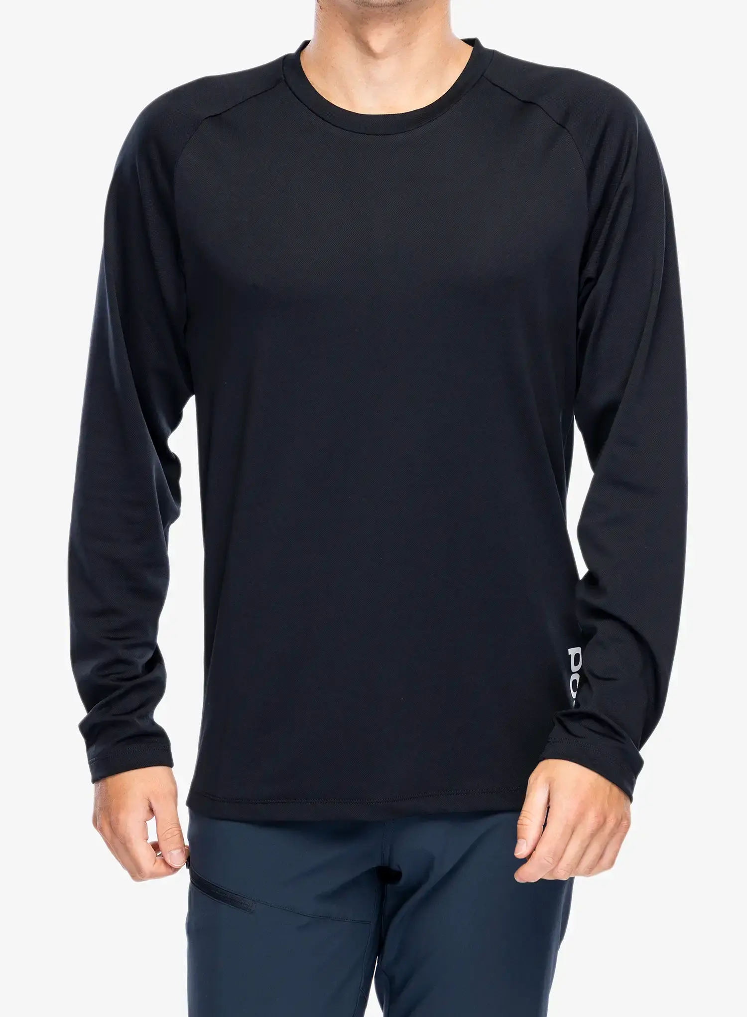 POC Essential DH LS Jersey Kerékpáros felső - carbon black