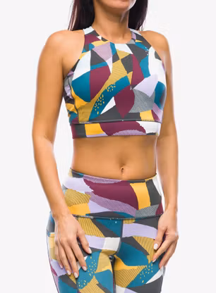 Smartwool Active Crop Bra Sport melltartó - twilight blue mosaic