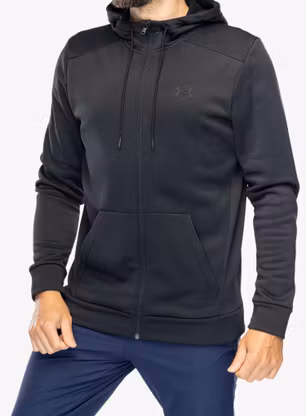 Under Armour Armour Fleece Full Zip Hoodie Férfi Felső - black/black