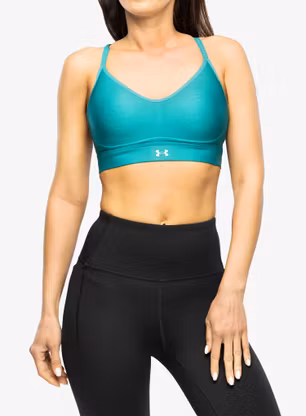 Under Armour Infinity Low Covered Sports Bra Sportmelltartó - coastal teal/birdie green