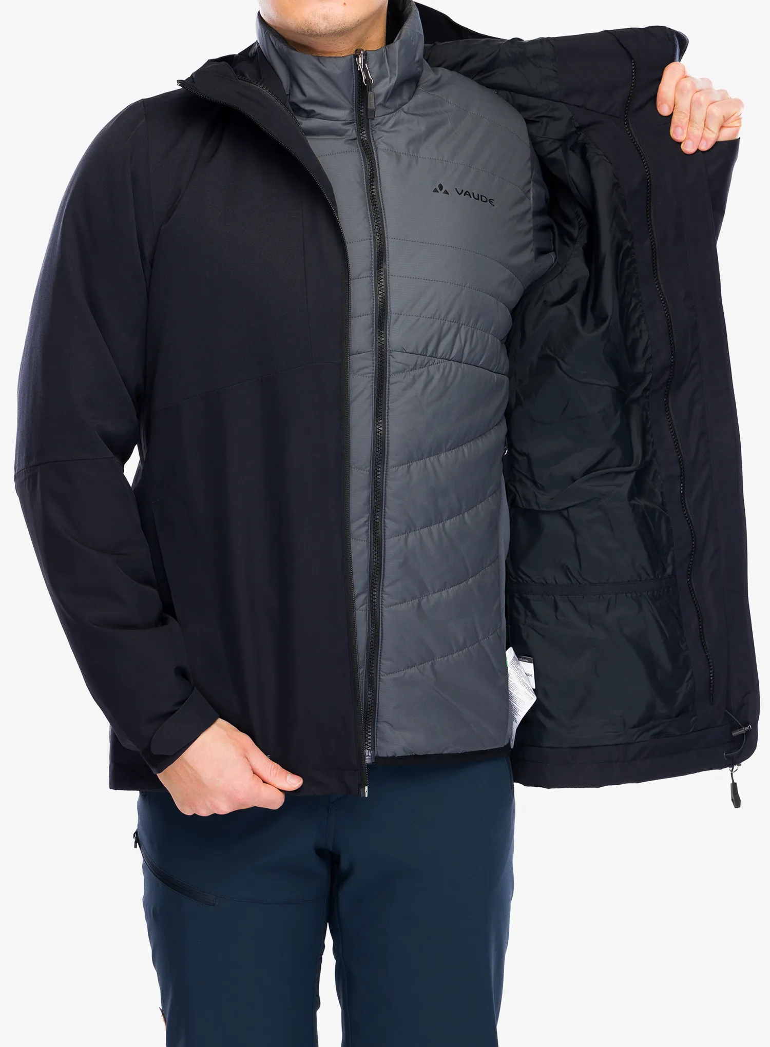 Vaude Miskanti 3in1 Jacket II 3 az 1-ben kabát - black