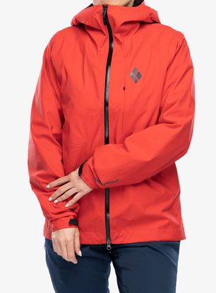 Black Diamond Highline Stretch Shell Női esőkabát - coral red