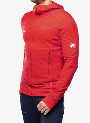Mammut Taiss Light ML Hooded Jacket Cipzáras felső - mammut red