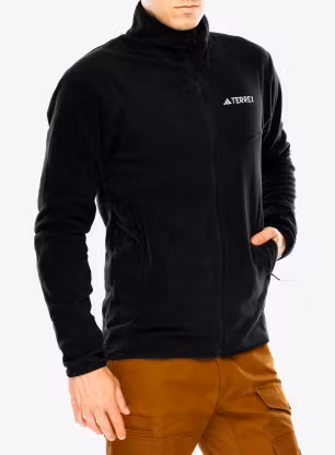 adidas TERREX Multi Full Zip Fleece Jacket Cipzáras férfi felső - black