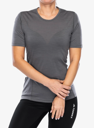 adidas TERREX Xperior Merino 150 Baselayer SS Termoaktív női póló - grey five
