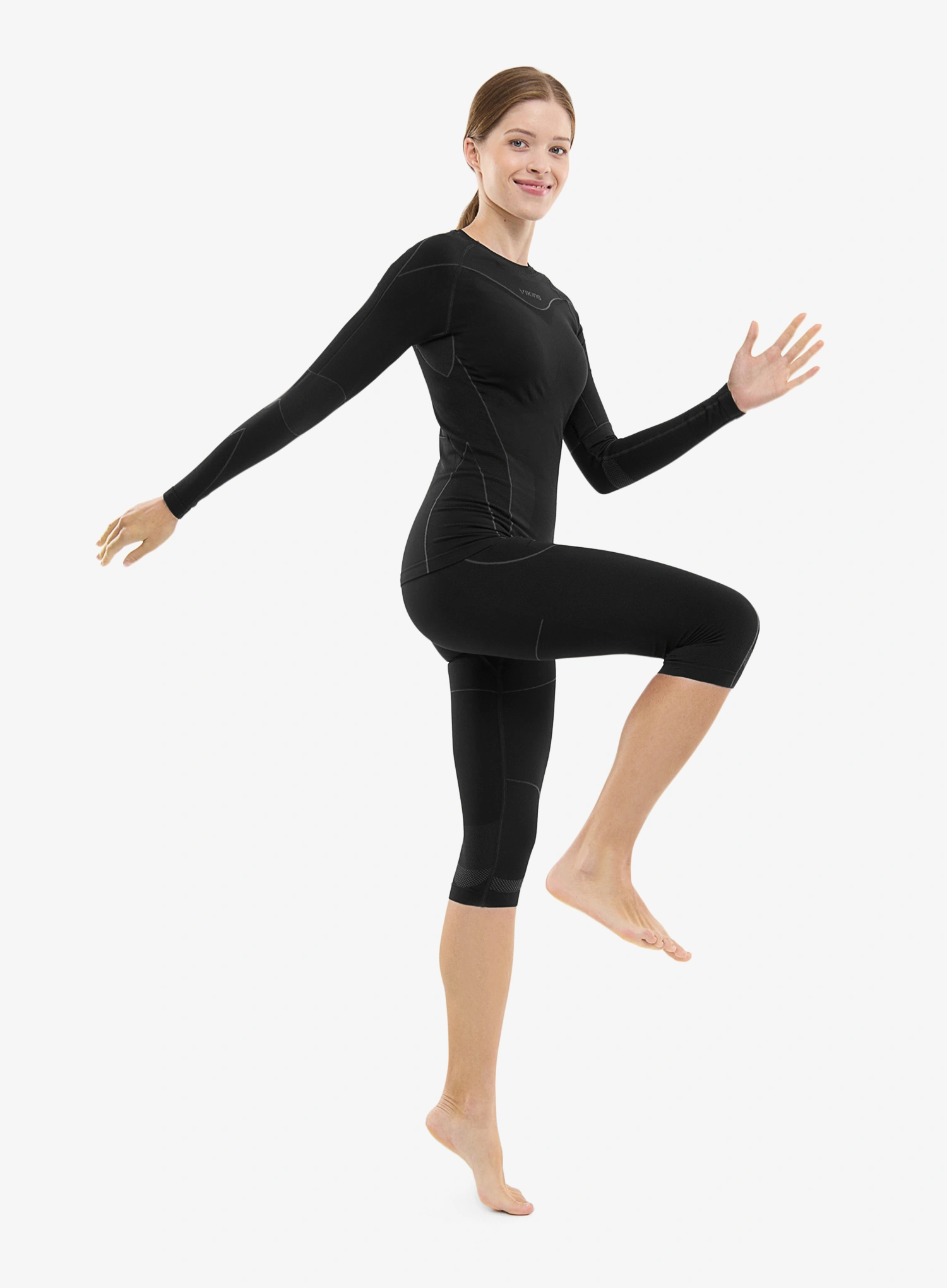 Viking Base Layer Gaja 3/4 Set Női thermo fehérnemű szett - black