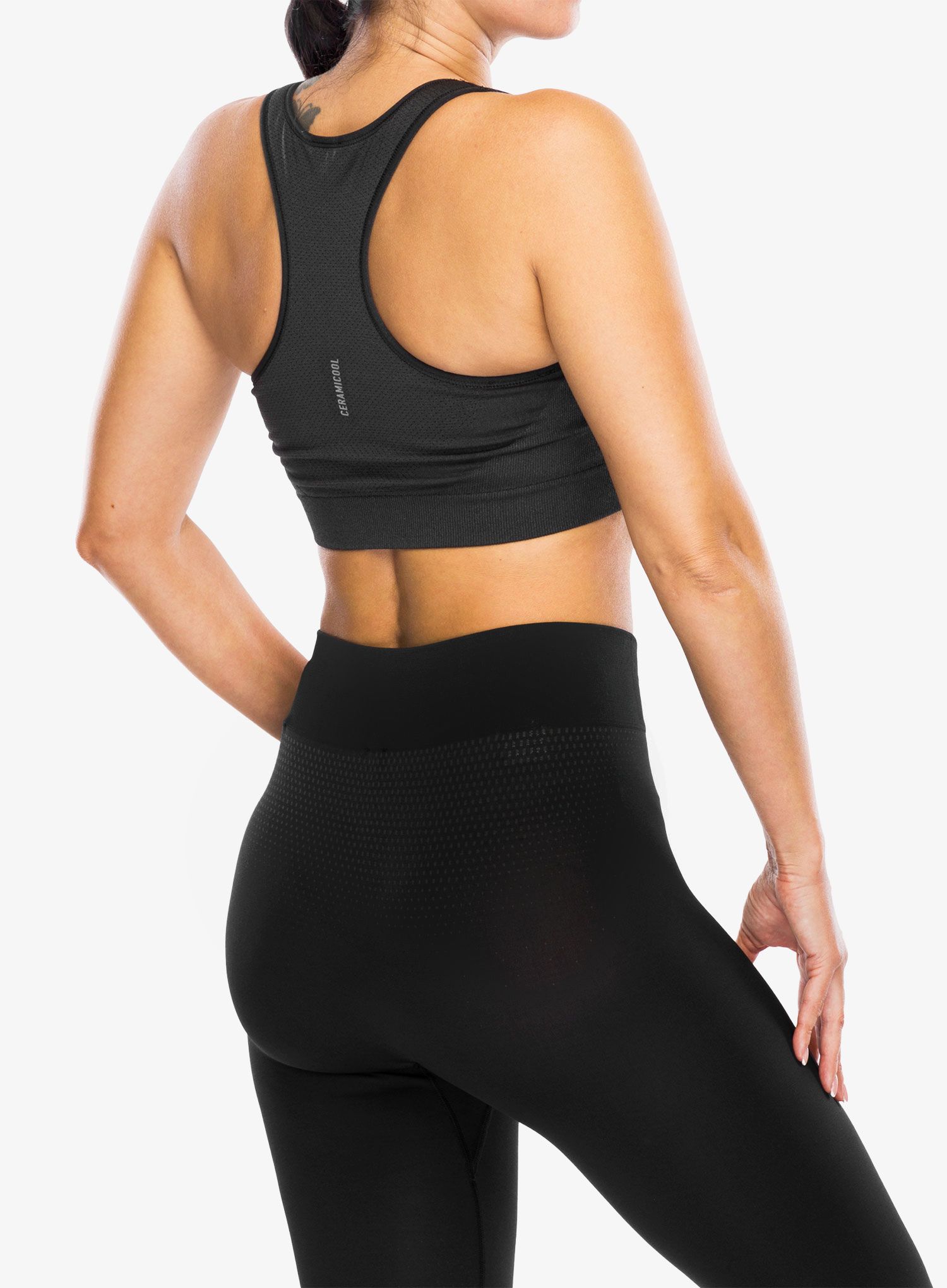 Odlo Medium Ceramicool Sport Bra Seamless Sport melltartó - black melange