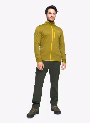 Columbia Essential Hike Grid Fleece Full Zip Férfi pulóver - mossy green/antique moss
