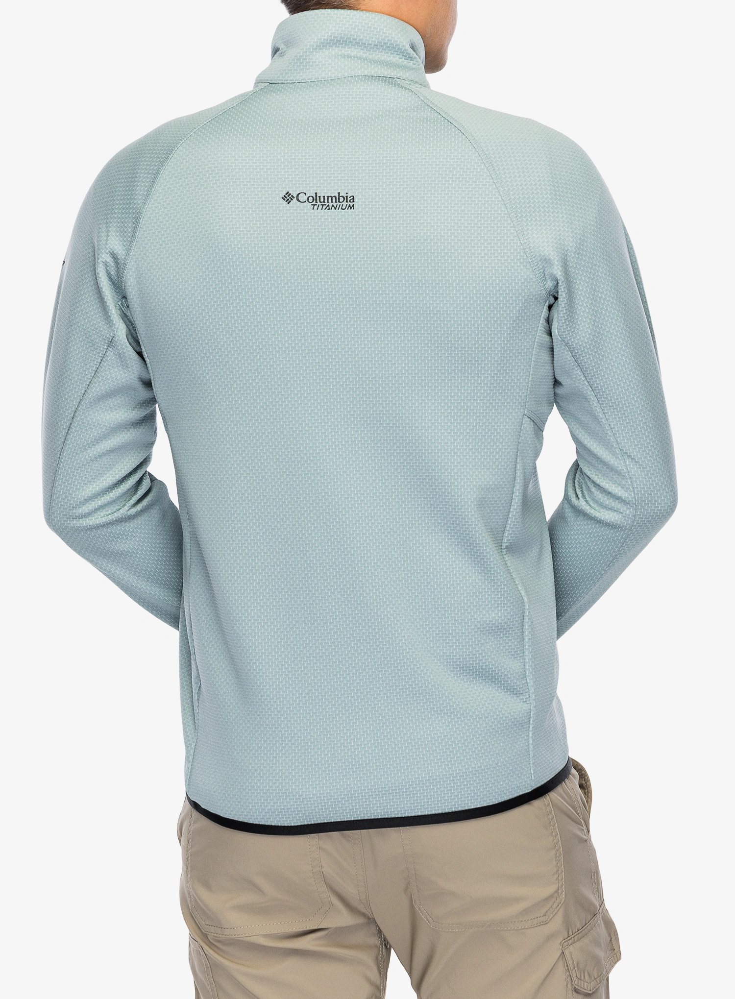 Columbia Triple Canyon Grid Fleece Full Zip II Férfi pulóver - crushed blue/black