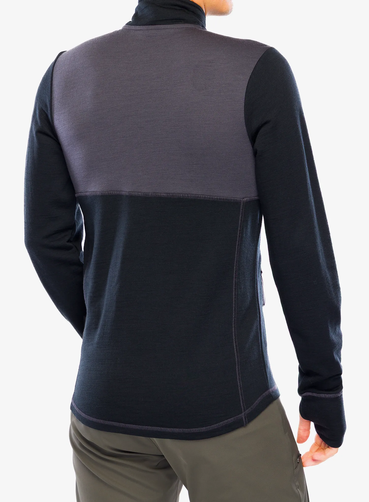 Dovre Mid-Layer 100% Merino Wool W/Z Férfi pulóver - black