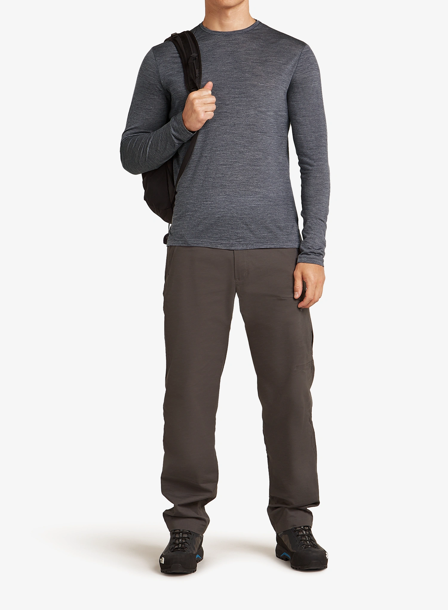 Icebreaker Merino 125 Cool-Lite Sphere III LS Tee Férfi pulóver - midnight navy hthr
