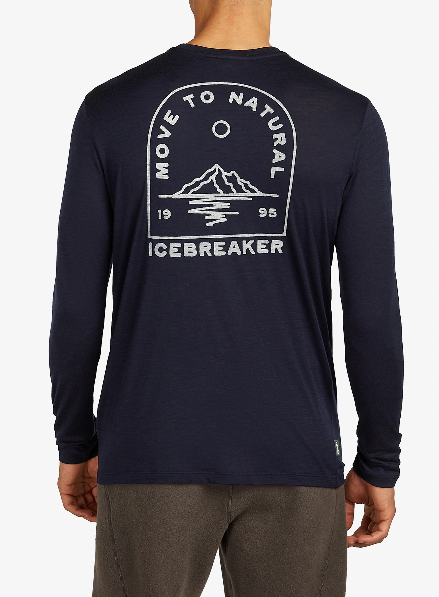 Icebreaker Merino 150 Tech Lite LS Tee Road To Cook Férfi pulóver - midnight navy