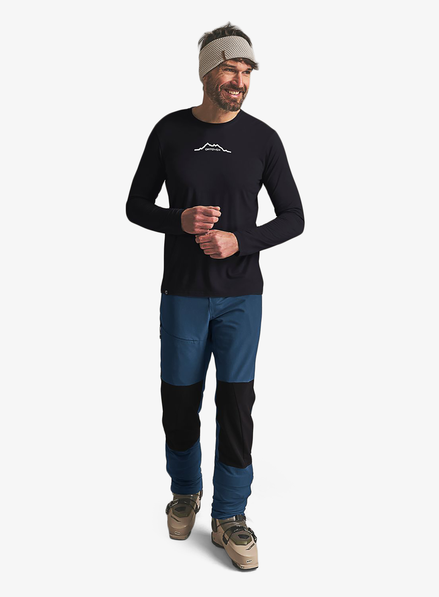 Ortovox 150 Cool Mountain Ls Férfi pulóver - black raven