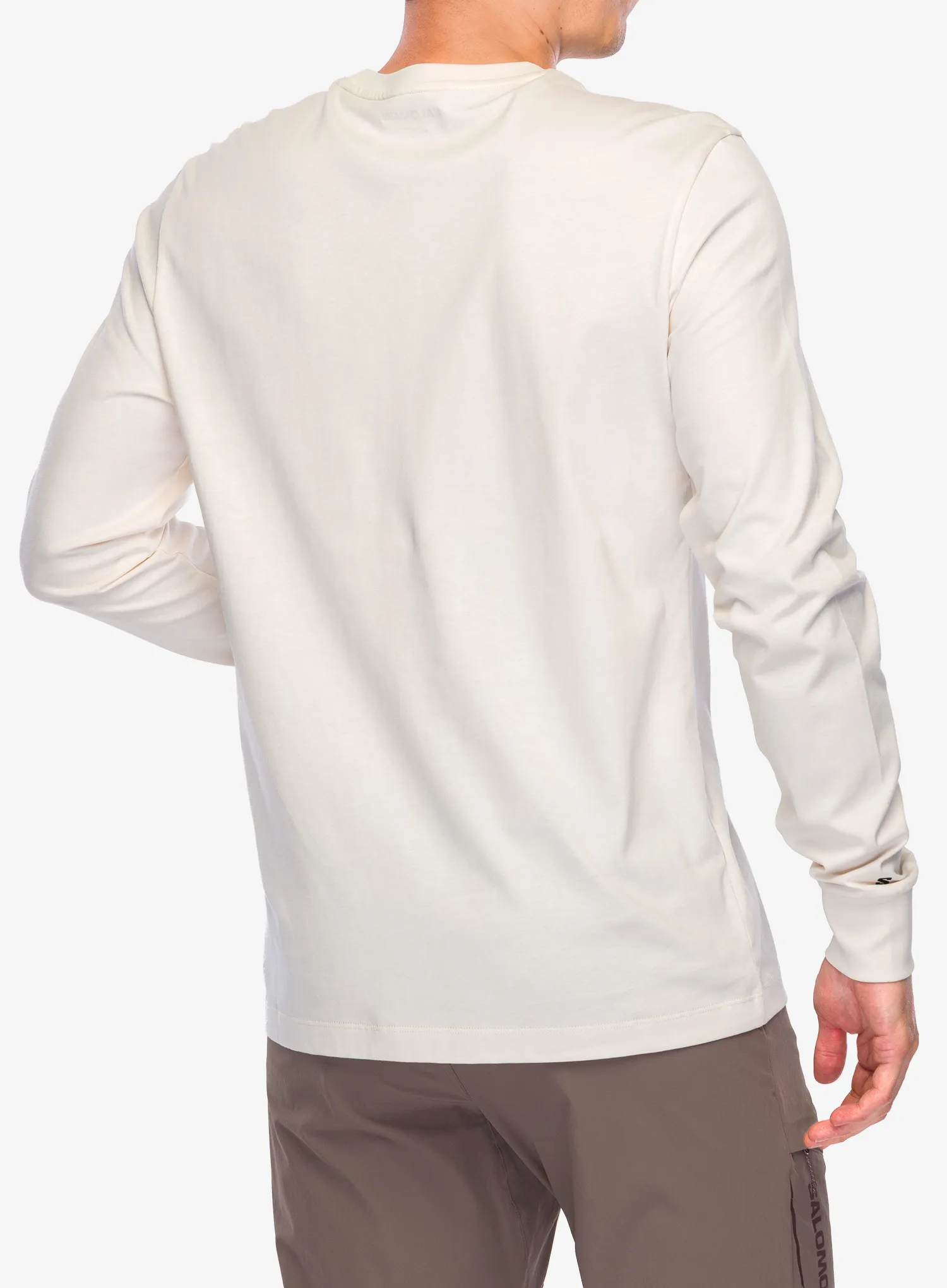 Salomon Chest Logo LS Tee Férfi pulóver - whisper white