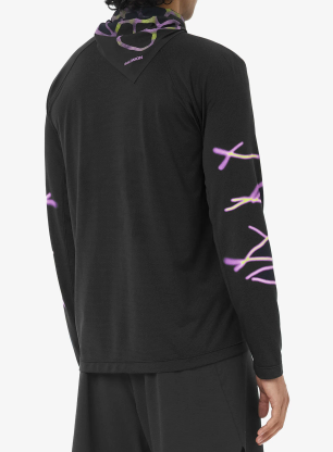 Salomon Shkout Core LS TEE GFX Férfi pulóver - deep black
