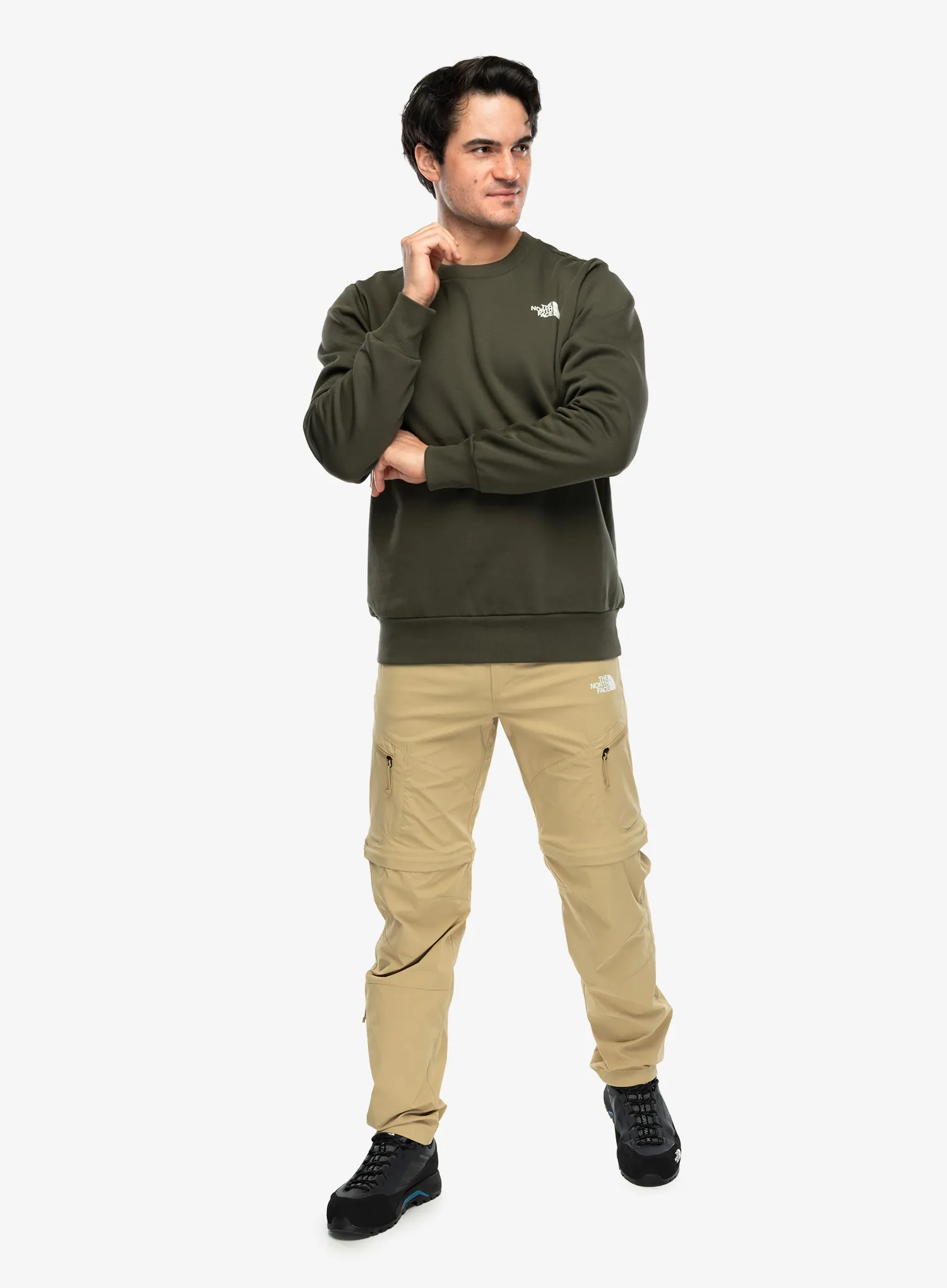 The North Face Simple Dome Crew Férfi pulóver - new taupe green
