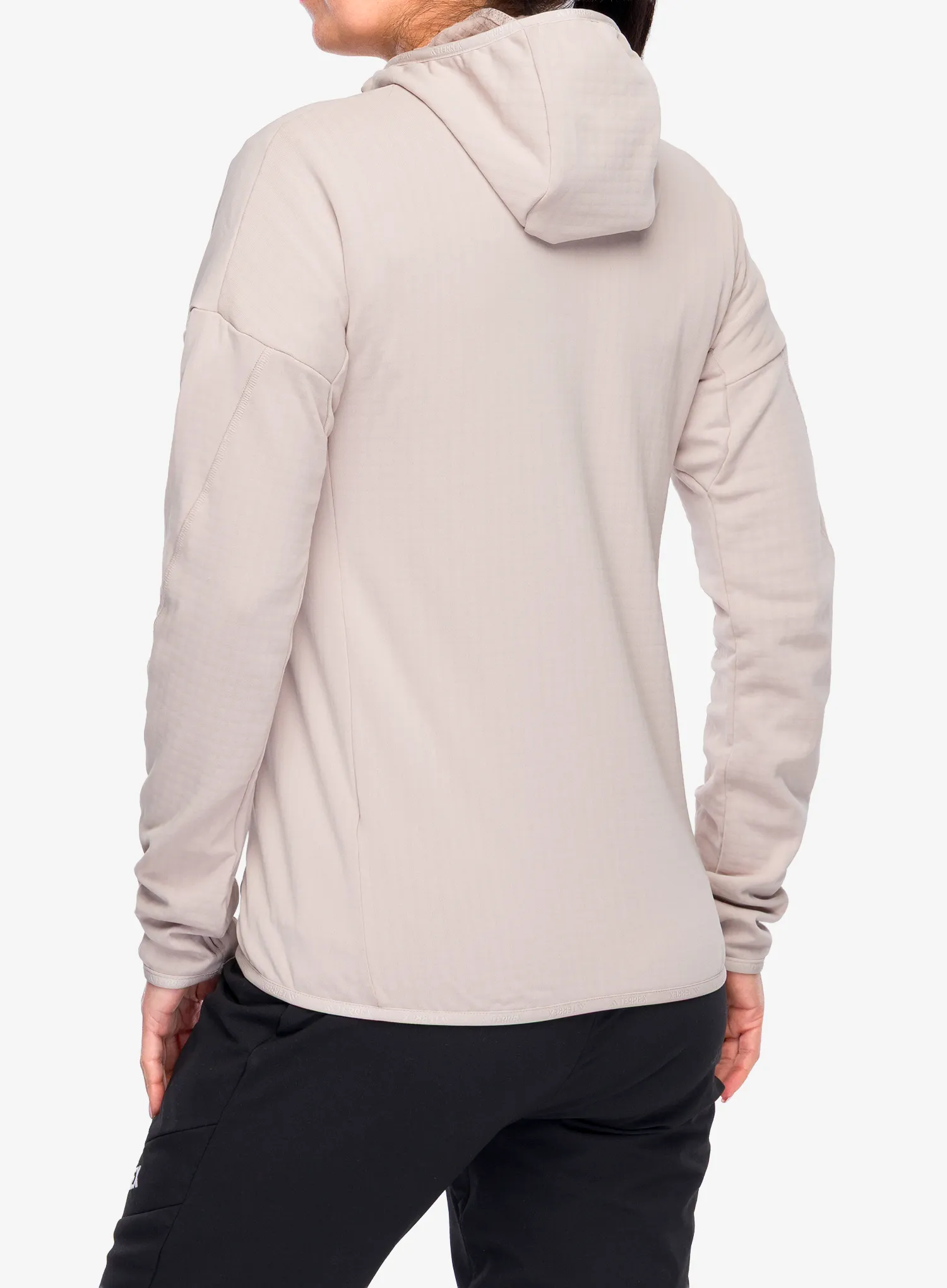 adidas TERREX Techrock CLIMAWARM+ Wind Hooded Fleece Jacket Női felső - wonder taupe