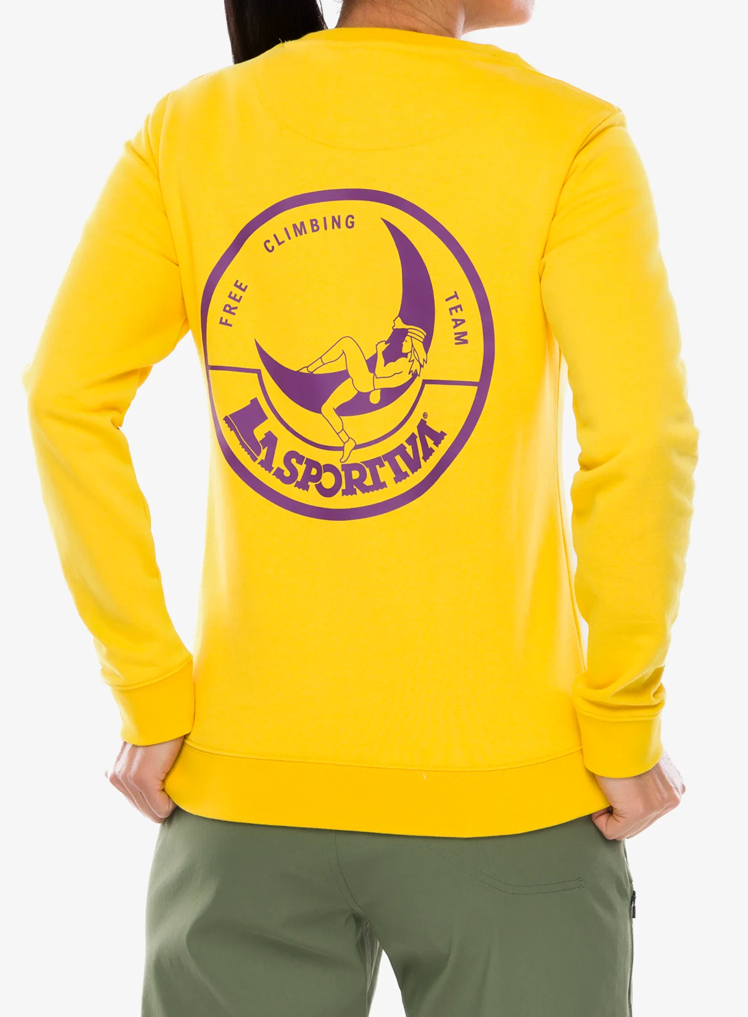 La Sportiva Climbing on the Moon Sweatshirt Női felső - yellow/violet