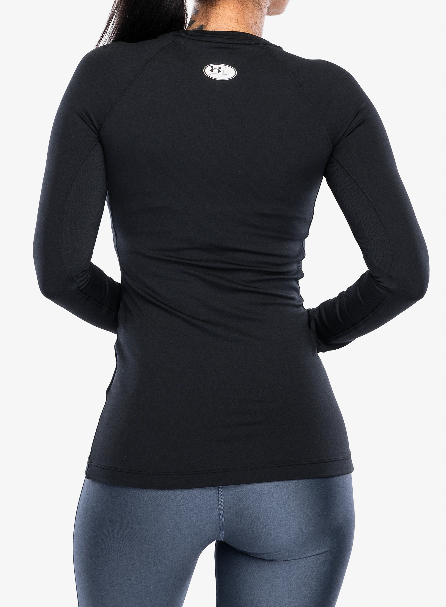 Under Armour ColdGear Authentics Crew Női felső - black/white