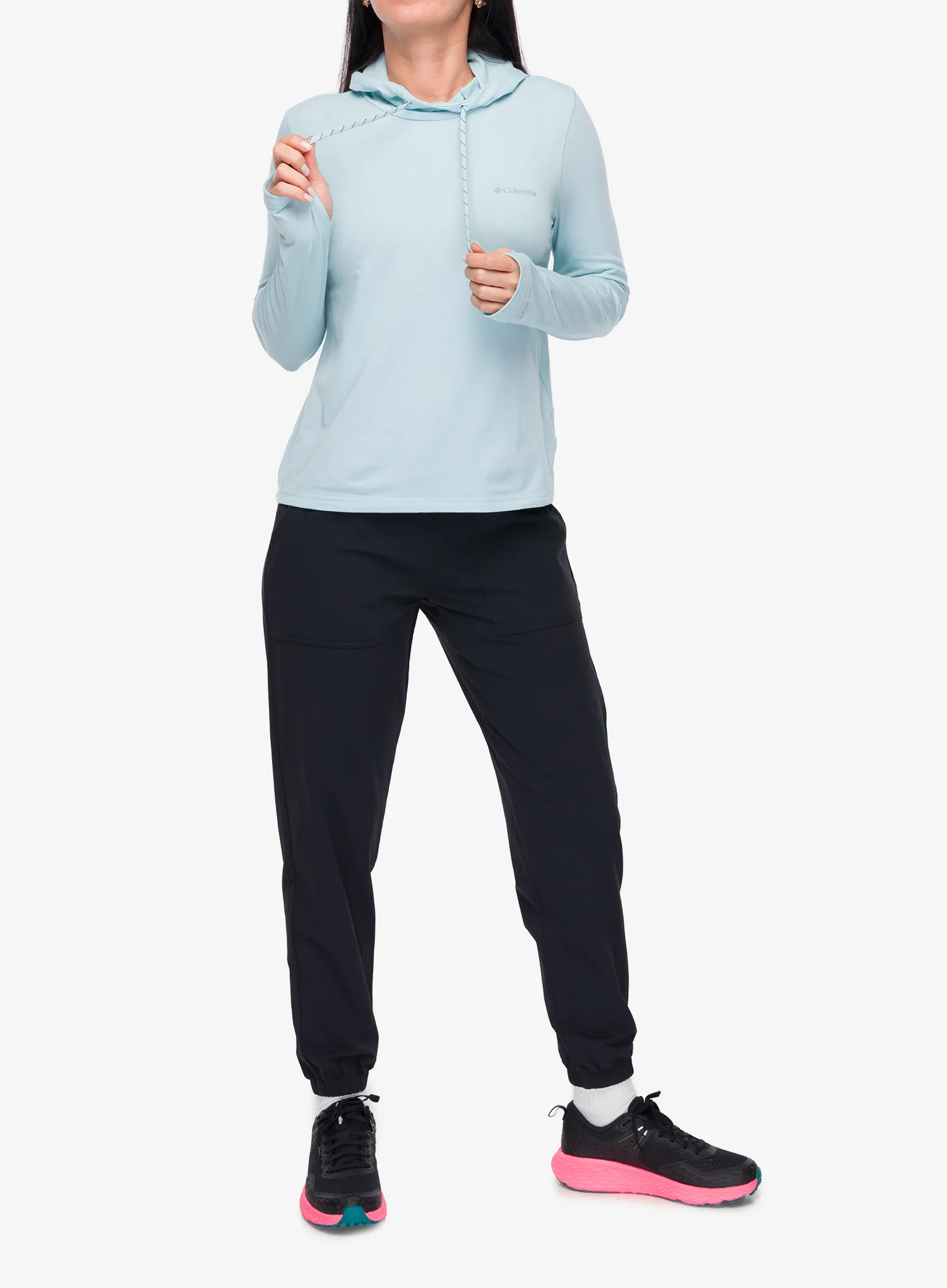 Columbia EU Sun Trek LS Hoodie Kapucnis női felső - marine light