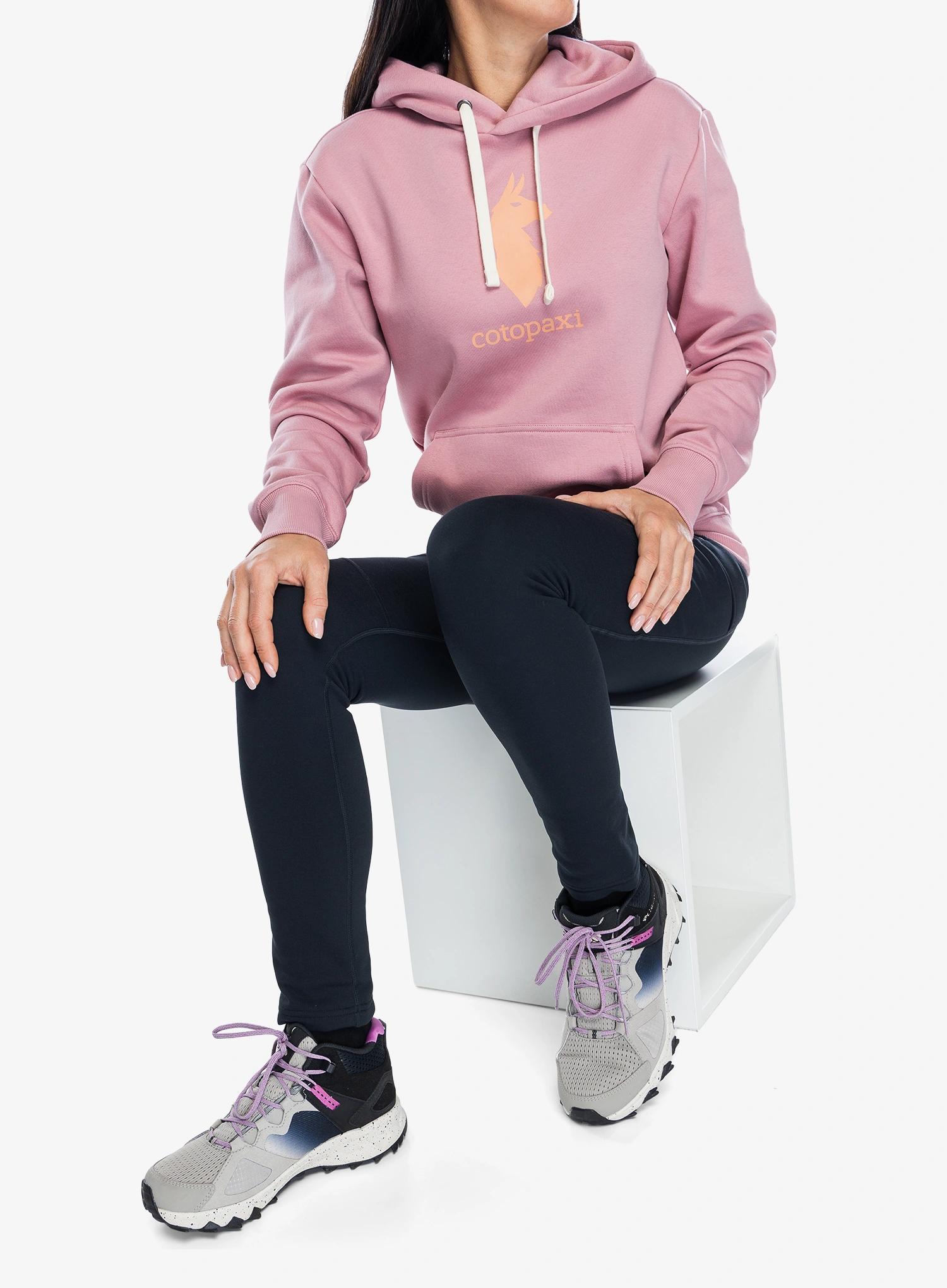 Cotopaxi Llama Pullover Hoodie Kapucnis női felső - rose