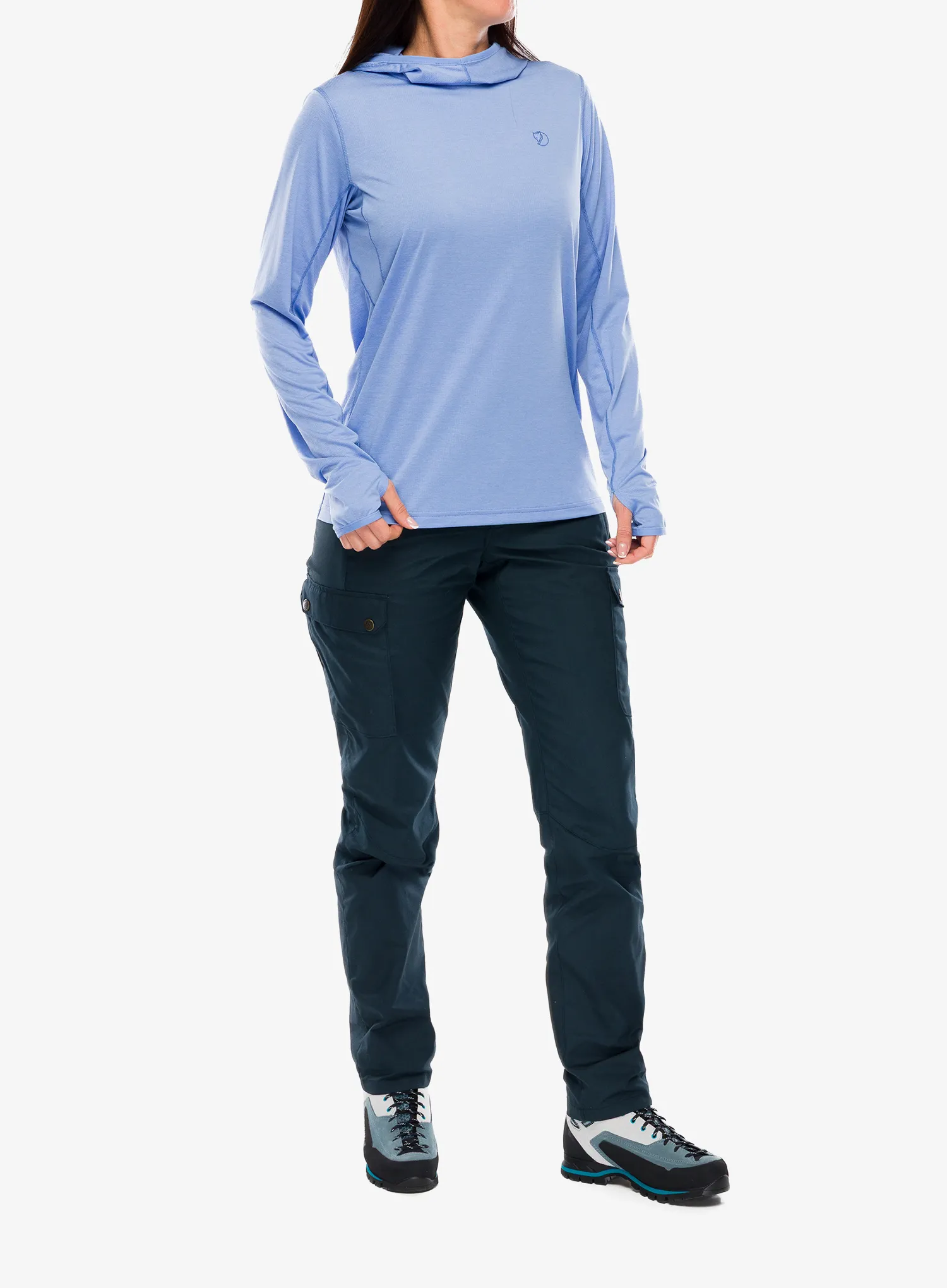 Fjallraven Abisko Sun-hoodie Kapucnis női felső - ultramarine