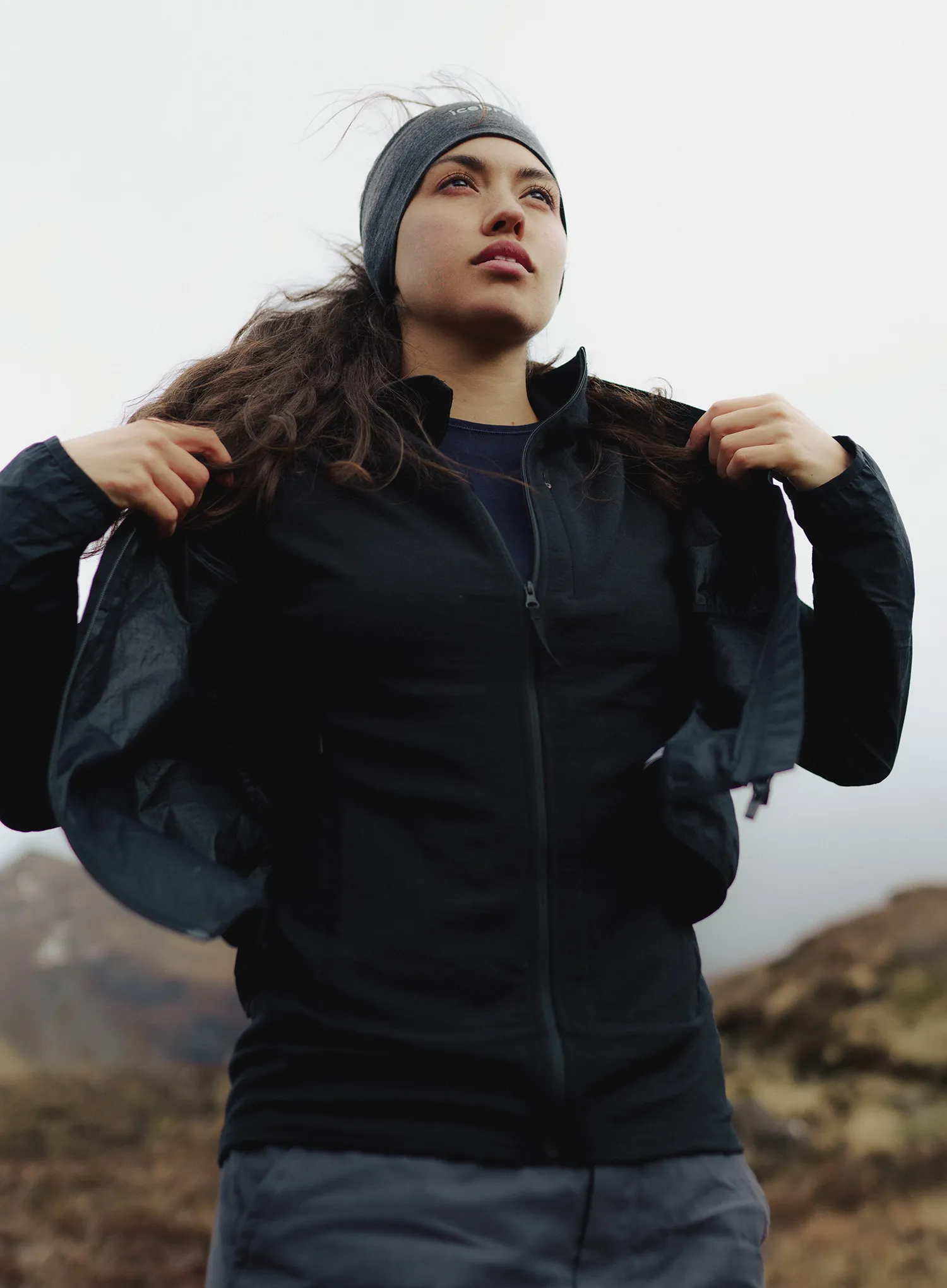Icebreaker Merino 260 Quantum IV LS Zip Hoodie Kapucnis női felső - black