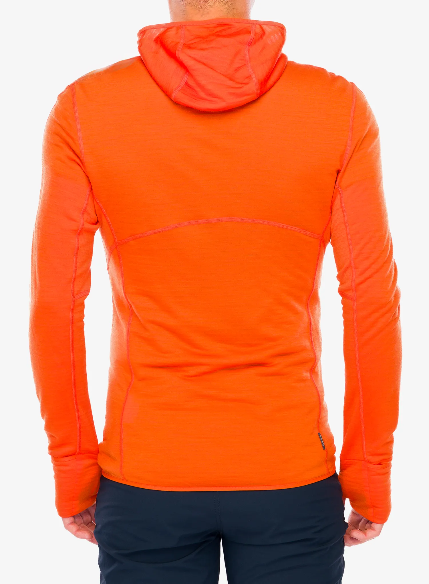 Icebreaker Merino 200 Realfleece Descender LS Zip Hoodie Felső - blaze