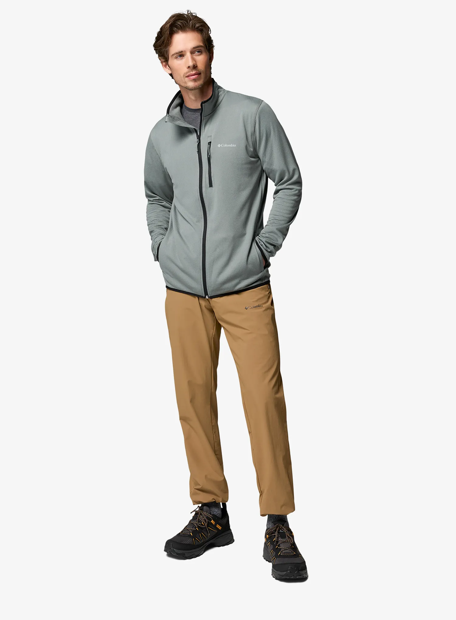 Columbia Essential Hike Grid Fleece Full Zip Polárfelső - sedona sage